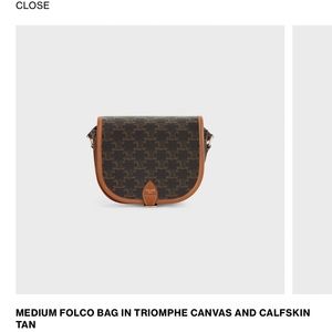 Celine Medium Folco Bag in Triomphe